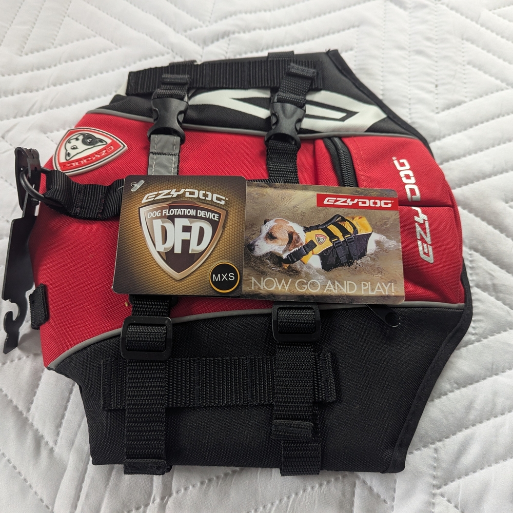 EzyDog Red and Black Dog Flotation Device